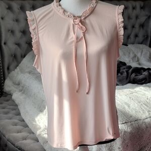 Tommy Hilfiger Light Pink Ruffle Sleeve Blouse